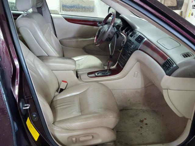 JTHBF30G720070828 - 2002 LEXUS ES 300 BURGUNDY photo 5