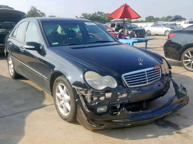 WDBRF61J44F538993 - 2004 MERCEDES-BENZ C 240 BLACK photo 1