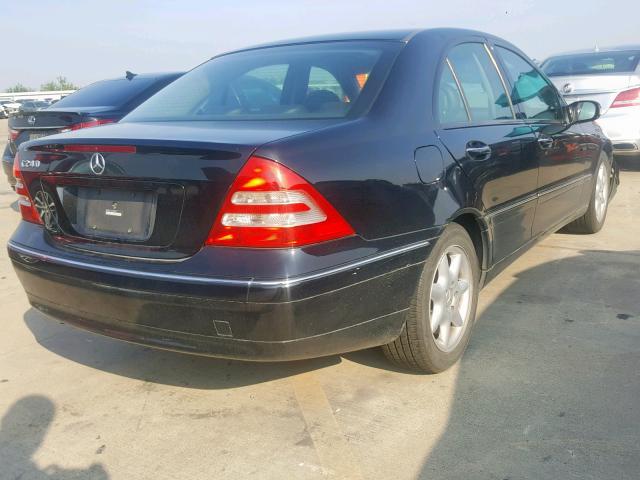 WDBRF61J44F538993 - 2004 MERCEDES-BENZ C 240 BLACK photo 4