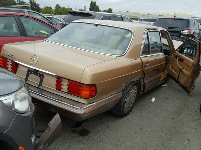 WDBCA35D7JA393691 - 1988 MERCEDES-BENZ 420 SEL GOLD photo 4