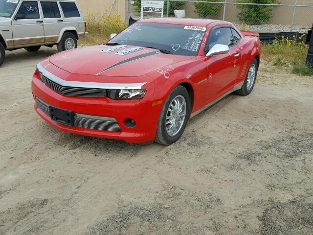 2G1FA1E35E9217243 - 2014 CHEVROLET CAMARO LS RED photo 2