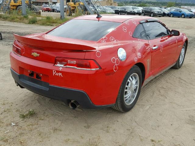 2G1FA1E35E9217243 - 2014 CHEVROLET CAMARO LS RED photo 4