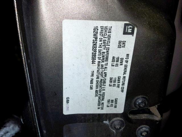 1G2WP52K82F285844 - 2002 PONTIAC GRAND PRIX TWO TONE photo 10