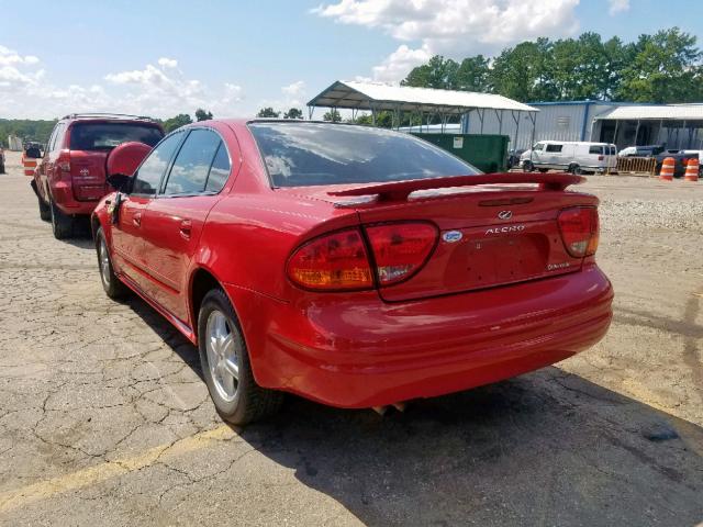 1G3NL52F33C132619 - 2003 OLDSMOBILE ALERO GL RED photo 3