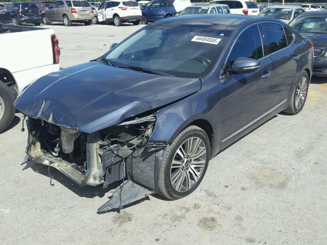 KNALN4D77E5147761 - 2014 KIA CADENZA PR BLUE photo 2