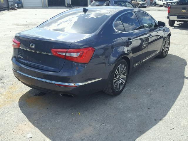 KNALN4D77E5147761 - 2014 KIA CADENZA PR BLUE photo 4