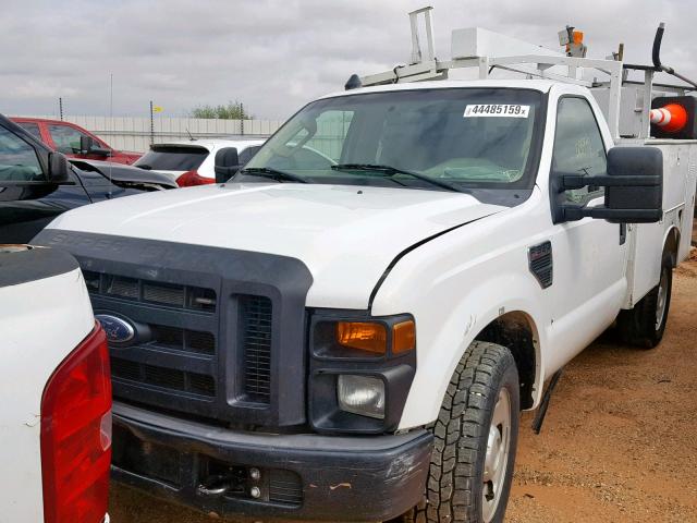 1FD3F30598EE39314 - 2008 FORD F350 SRW S WHITE photo 2