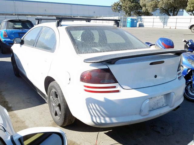 1B3EL46R22N197786 - 2002 DODGE STRATUS SE WHITE photo 3