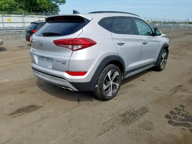 KM8J3CA24HU278347 - 2017 HYUNDAI TUCSON LIM SILVER photo 4