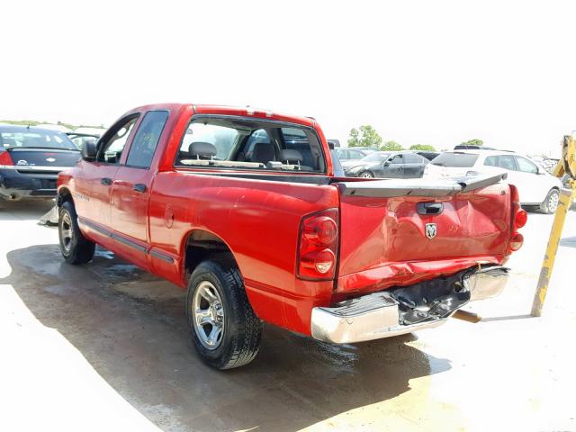 1D7HA18K87J629379 - 2007 DODGE RAM 1500 S RED photo 3