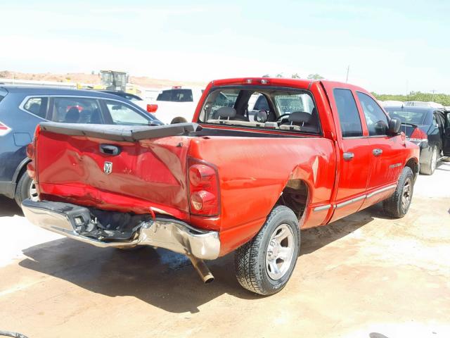 1D7HA18K87J629379 - 2007 DODGE RAM 1500 S RED photo 4