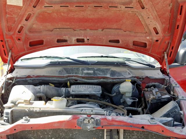 1D7HA18K87J629379 - 2007 DODGE RAM 1500 S RED photo 7