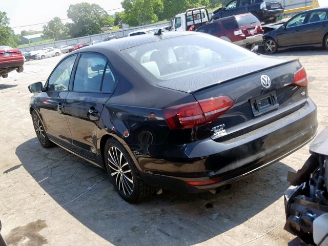 3VWD17AJ9GM290693 - 2016 VOLKSWAGEN JETTA SPOR BLACK photo 3