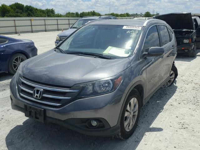 2HKRM3H7XEH501356 - 2014 HONDA CR-V EXL GRAY photo 2