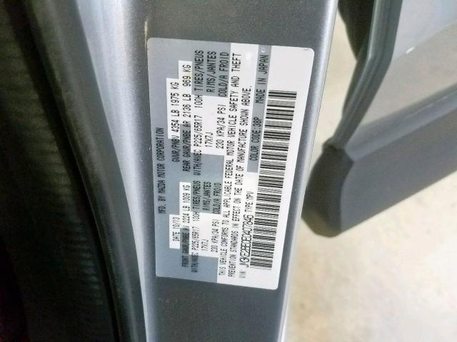 JM3KE2BE0E0407846 - 2014 MAZDA CX-5 SPORT GRAY photo 10