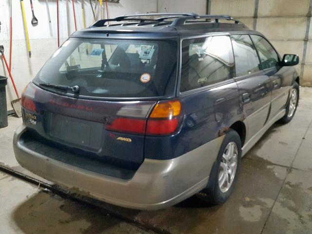 4S3BH675417612037 - 2001 SUBARU LEGACY OUT BLUE photo 4