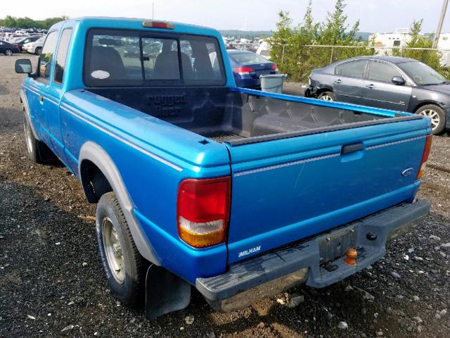 1FTCR15U7RTA90814 - 1994 FORD RANGER SUP BLUE photo 3