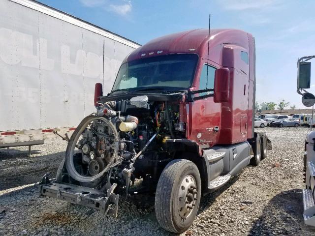 1XKYDP9X2EJ394803 - 2014 KENWORTH CONSTRUCTI RED photo 2