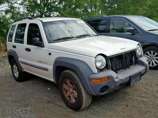 1J4GL48K22W320384 - 2002 JEEP LIBERTY SP WHITE photo 1