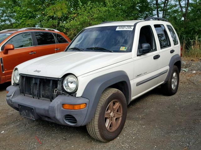 1J4GL48K22W320384 - 2002 JEEP LIBERTY SP WHITE photo 2