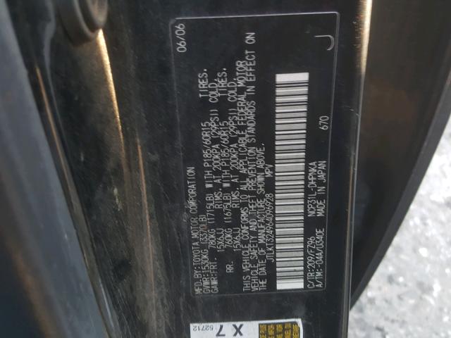 JTLKT324964096928 - 2006 TOYOTA SCION XB Қара фото 10