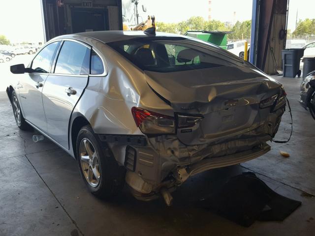 1G1ZB5ST7HF293323 - 2017 CHEVROLET MALIBU LS ნაცრისფერი ფოტო 3