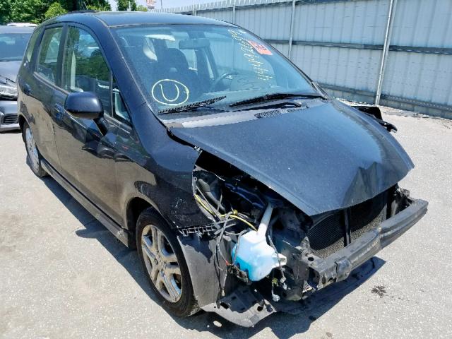 JHMGD37688S049301 - 2008 HONDA FIT SPORT BLACK photo 1