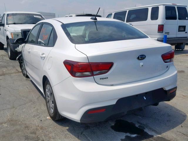 3KPA24AB7KE169917 - 2019 KIA RIO S WHITE photo 3