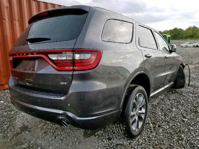 1C4RDJDG4KC769823 - 2019 DODGE DURANGO GT GRAY photo 4