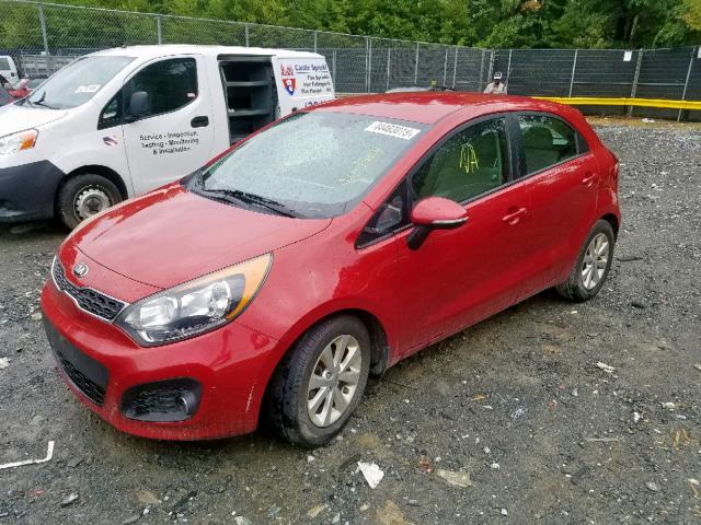 KNADN5A37D6316231 - 2013 KIA RIO EX RED photo 2