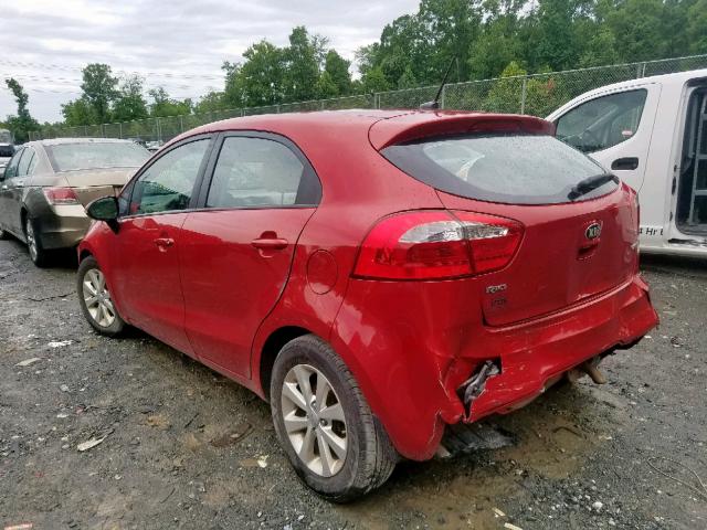 KNADN5A37D6316231 - 2013 KIA RIO EX RED photo 3