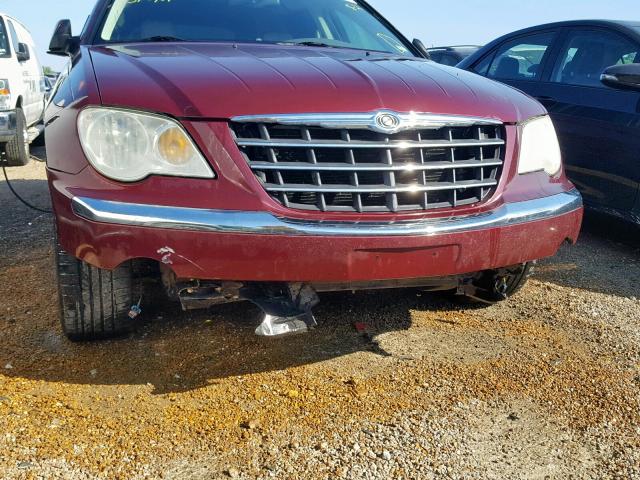 2A8GF78X78R649800 - 2008 CHRYSLER PACIFICA L MAROON photo 9