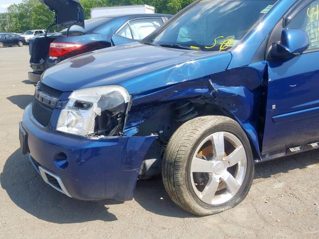 2CNDL037296213243 - 2009 CHEVROLET EQUINOX SP BLUE photo 9