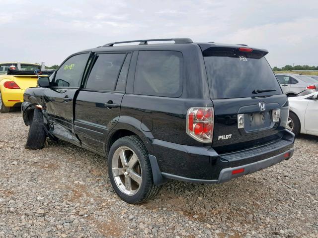 5FNYF28318B012330 - 2008 HONDA PILOT SE BLACK photo 3