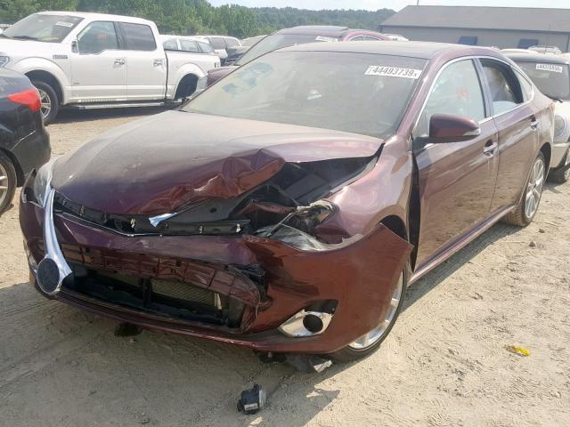 4T1BK1EB4DU077791 - 2013 TOYOTA AVALON BAS BURGUNDY photo 2