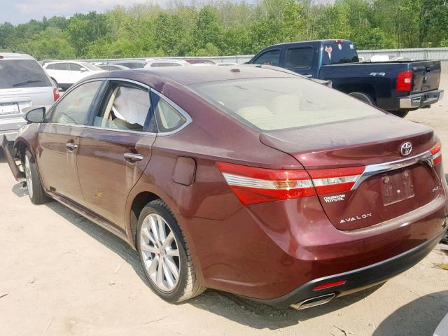 4T1BK1EB4DU077791 - 2013 TOYOTA AVALON BAS BURGUNDY photo 3