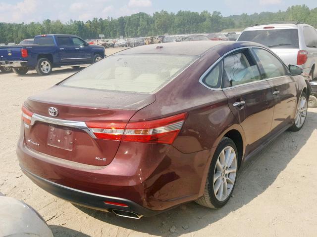 4T1BK1EB4DU077791 - 2013 TOYOTA AVALON BAS BURGUNDY photo 4