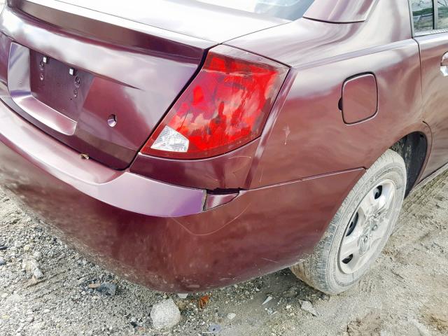 1G8AJ52F33Z122443 - 2003 SATURN ION LEVEL BURGUNDY photo 9
