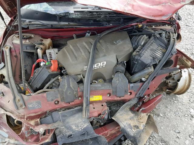 1G2WP52K6YF276956 - 2000 PONTIAC GRAND PRIX RED photo 7