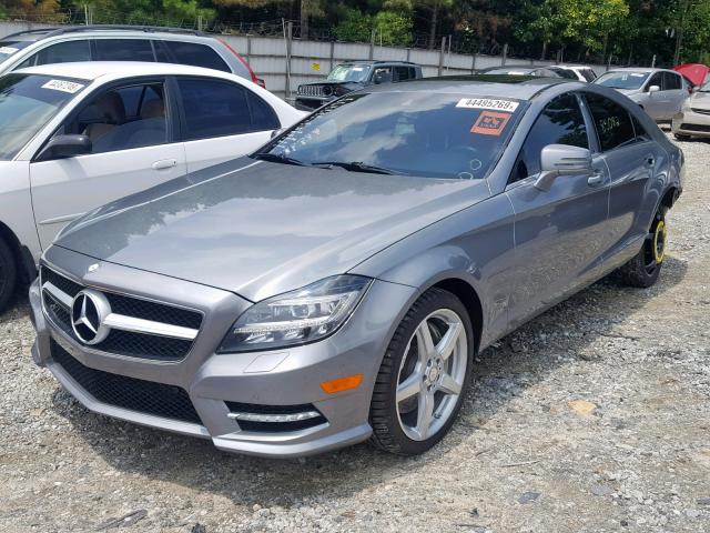 WDDLJ7DB3EA108280 - 2014 MERCEDES-BENZ CLS 550 SILVER photo 2