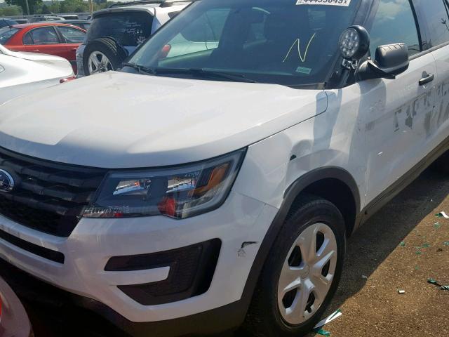 1FM5K8AR4GGB65610 - 2016 FORD EXPLORER P WHITE photo 9