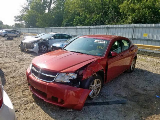 1B3CC1FB8AN206241 - 2010 DODGE AVENGER EX RED photo 2