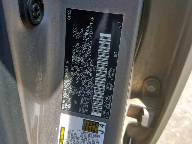 JTLKT324450220271 - 2005 TOYOTA SCION XB 银色 照片 10