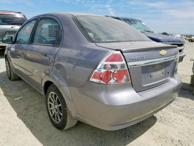 KL1TD5DE8BB192853 - 2011 CHEVROLET AVEO LS GRAY photo 3