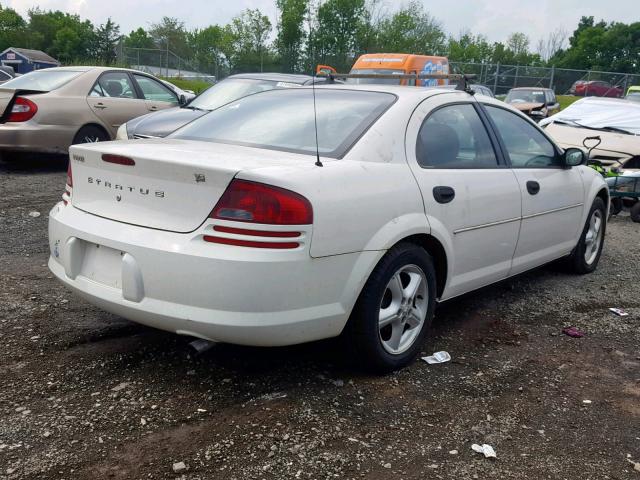 1B3EL36R54N376613 - 2004 DODGE STRATUS SE WHITE photo 4