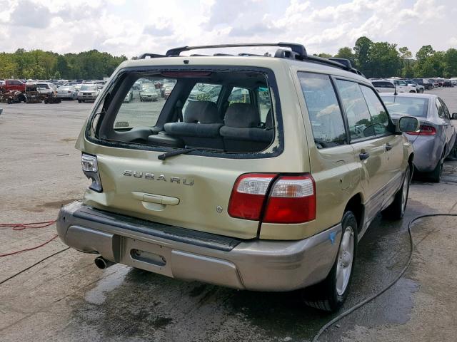 JF1SF65502H729785 - 2002 SUBARU FORESTER S GREEN photo 4