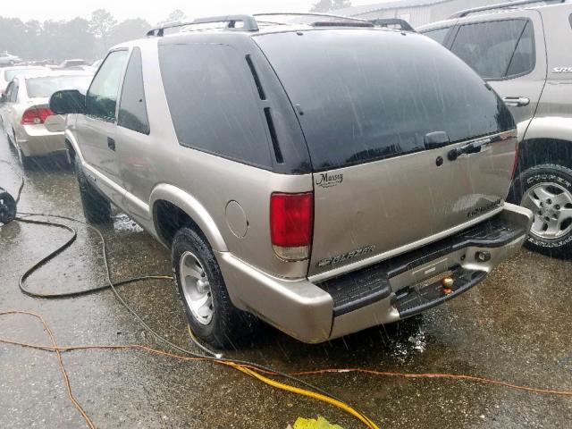 1GNCS18W6YK116932 - 2000 CHEVROLET BLAZER BEIGE photo 3