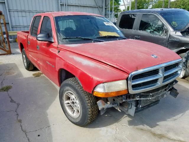 1B7HL48X62S713110 - 2002 DODGE DAKOTA QUA RED photo 1