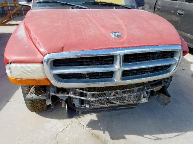 1B7HL48X62S713110 - 2002 DODGE DAKOTA QUA RED photo 9