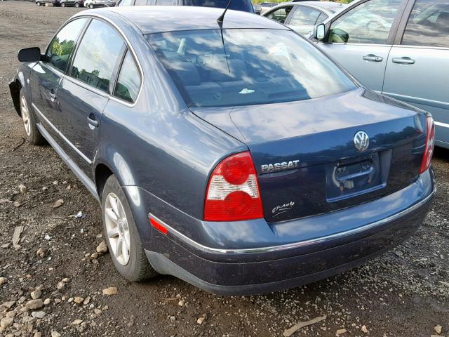 WVWPD63B34E133024 - 2004 VOLKSWAGEN PASSAT GLS BLUE photo 3